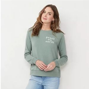LC Lauren Conrad Raglan Graphic Sweatshirt, Size M